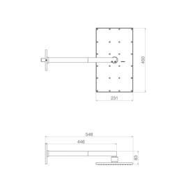 Chuveiro Com Tubo Parede Deca Unic 40 Cm Black Matte 1969.BL.CT.040.NO