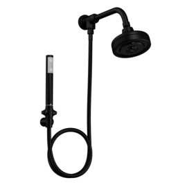Kit Chuveiro Deca Acqua Plus com Flexível em PVC Black Matte 1990.BLMT.STDKIT.N