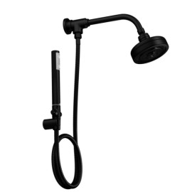 Kit Chuveiro Deca Acqua Plus com Flexível em PVC Black Matte 1990.BLMT.STDKIT.N