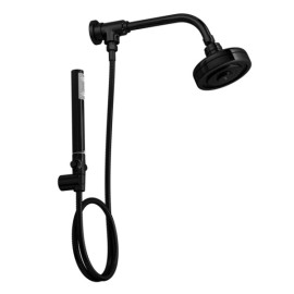 Kit Chuveiro Deca Acqua Plus com Flexível em PVC Black Noir 1990.BLNO.STDKIT.N