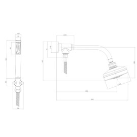 Kit Chuveiro Deca Acqua Plus com Flexível em PVC Black Noir 1990.BLNO.STDKIT.N