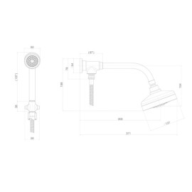 Kit Chuveiro Deca Acqua Plus com Flexível em PVC Dark/Antracite Grafite 1990.GFMT.STDKIT.N
