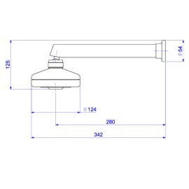 Chuveiro Acqua Plus C/Tubo Parede Inox 1990.INX.CT