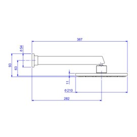 Chuveiro com Tubo Parede Deca Aquamax Inox 1998.INX.CT