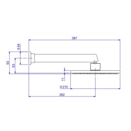 Chuveiro com Tubo Parede Deca Aquamax Brown Matte 1998.MR.CT.MT