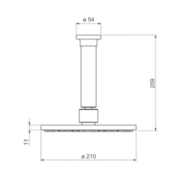 Chuveiro com Tubo Teto Deca Aquamax Summer Gold 1998.SM.TET.MT