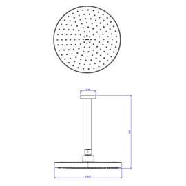 Chuveiro Redondo Teto Deca Flex Max Summer Gold 2085.SM.TET.MT