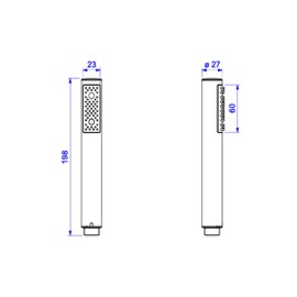 Ducha Manual Cilíndrica Brown Matte Deca 4806.MR.CIL.MT