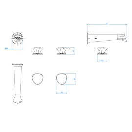 Misturador Lavatório Parede Jader Almeida Deca Black Matte 1878.BL100.MT