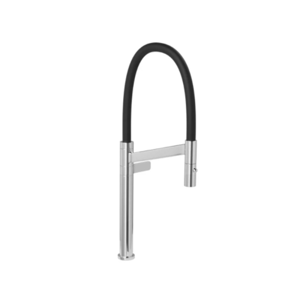 Torneira Mesa Cozinha Bica Alta Colore Cromado e Preto 1189.C.PT Torneira Mesa Cozinha Bica Alta Colore Cromado e Preto 1189.C.PT