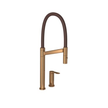 Monocomando Mesa Cozinha Bica Alta Colore Deca Red Gold e Marrom 2289.GL.RD.MR