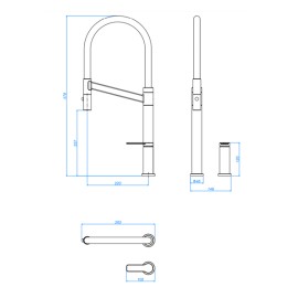 Misturador Monocomando Colore Mesa Deca Corten Matte e Marrom 2289.CT.MT.MR