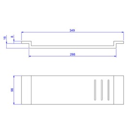 Base Para Prateleira Em Resina 350Mm Contemporânea Branco Deca com Rasgo 4247.R97.035.BR Base Para Prateleira Em Resina 350Mm Contemporânea Branco Deca com Rasgo 4247.R97.035.BR