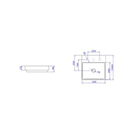 Cuba de Sobrepor com mesa Quadrada Borda fina Deca Branco Fosco L.129.16 Cuba de Sobrepor com mesa Quadrada Borda fina Deca Branco Fosco L.129.16