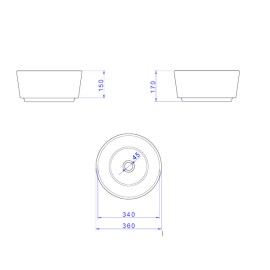 Cuba de Apoio Redonda Marrom Fosco Deca L.146.22