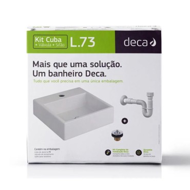 Kit Cuba de Apoio Quadrada c/Mesa c/Complementares Branco Deca KL.73.2.17