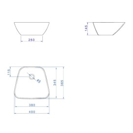 Cuba de Apoio Trapezoidal Cinza Fosco Deca L.1065.86
