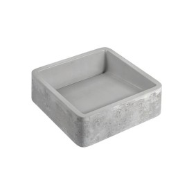 Cuba de Apoio Quadrada Etrusco Cimentícia Chumbo 40cm Deca L.11040.ETR.63