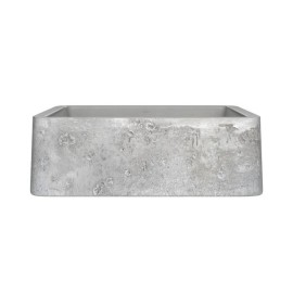 Cuba de Apoio Quadrada Etrusco Cimentícia Chumbo 40cm Deca L.11040.ETR.63
