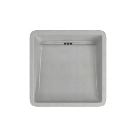 Cuba de Apoio Quadrada Etrusco Cimentícia Chumbo 40cm Deca L.11040.ETR.63