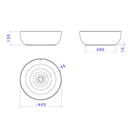 Cuba Redonda Apoio 40cm Branco Deca Gota L.12040.GT.17