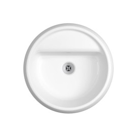 Cuba Redonda Apoio com Mesa Deca 40cm Branco Slim Bold L.12040.M.BD.17 Cuba Redonda Apoio com Mesa Deca 40cm Branco Slim Bold L.12040.M.BD.17