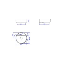 Cuba Redonda Apoio com Mesa Deca 40cm Branco Slim Bold L.12040.M.BD.17 Cuba Redonda Apoio com Mesa Deca 40cm Branco Slim Bold L.12040.M.BD.17