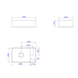 Cuba Slim Retangular Apoio 50cm com Deck Deca Branco L.13050.MD.17 Cuba Slim Retangular Apoio 50cm com Deck Deca Branco L.13050.MD.17