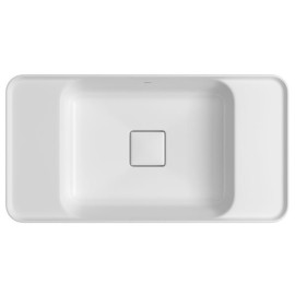 Cuba Retangular de Sobrepor 62cm Branco Deca Slim L.23062.MDE.17