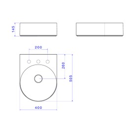 Cuba de Apoio com Deck Cimentícia Volcano Deca Matéria L.46040.CM.53