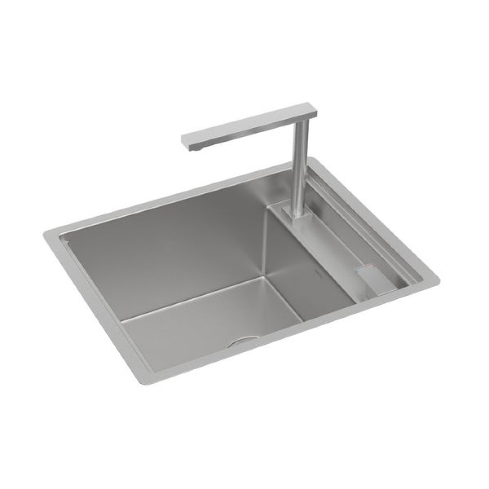 Cuba de Cozinha Retangular 50X40cm com Monocomando Deca Supra Hide Inox CC.670.40.SUP.INX