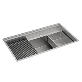 Cuba de Cozinha Retangular c/Deck Deca 90x50cm Funstation Inox CC.680.90.FUN.INX
