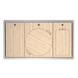 Cuba de Cozinha Retangular c/Deck Deca 90x50cm Funstation Inox CC.680.90.FUN.INX