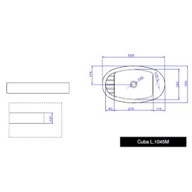 Cuba de apoio Oval com mesa e saboneteira de madeira Deca L.1045M.17