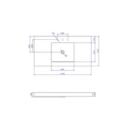 Cuba Apoio Retangular Deca Bruta L.117.55