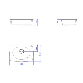 Cuba Retangular de Sobrepor 50cm Branco Deca Liquid L.23050.LQ.17