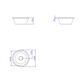 Cuba Slim Redonda de Embutir 30cm Branco Deca L.32030.17 Cuba Slim Redonda de Embutir 30cm Branco Deca L.32030.17