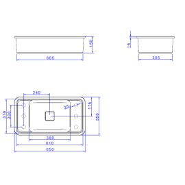 Cuba Slim Retangular de Embutir com Mesa 60cm Branco Deca L.33060.MDE.17