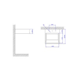 Cuba Suspensa Quadrada Mesa e valvula Oculta Deca L.86S.17 Cuba Suspensa Quadrada Mesa e valvula Oculta Deca L.86S.17