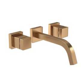 Misturador Lavatorio Parede Deca Cubo Gold Matte 1878.GL86.MT