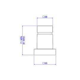 Acabamento Pequeno Gaveta Deca Black Noir 1/2 ,3/4 e 1 pol Cubo 4900.BL86.PQ.NO