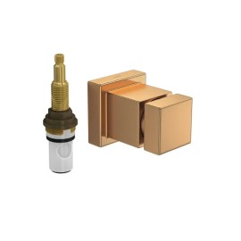 Acabamento Registro Pressão (Chuveiro) Pequeno 1/2 A 3/4 Pol Cubo Gold Matte 4916.GL86.PQ.MT Acabamento Registro Pressão (Chuveiro) Pequeno 1/2 A 3/4 Pol Cubo Gold Matte 4916.GL86.PQ.MT