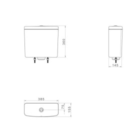 Caixa Acoplada Dual Flux (3 e 6 litros) Vougue Plus/Monte Carlo Deca Branco CD.01F.BR.17