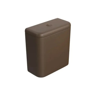 Caixa Acoplada Monocromatica Carrara com Acionamento Duo Marrom Fosco CD.11F.MRFC.22