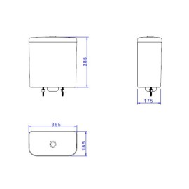 Caixa Acoplada Touchless Carrara/Nuova Marrom Deca CD.11T.22