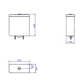 Caixa Acoplada Cinza Fosco Dual Flux (3 E 6L) Polo/Unic Deca Botao Black Matte CD.21F.BL.MT.86 Caixa Acoplada Cinza Fosco Dual Flux (3 E 6L) Polo/Unic Deca Botao Black Matte CD.21F.BL.MT.86