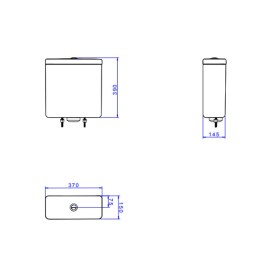 Caixa Acoplada Ebano Dual Flux (3 E 6L) Axis/Living Deca Botao Black Matte CD.21F.BL.MT.95 Caixa Acoplada Ebano Dual Flux (3 E 6L) Axis/Living Deca Botao Black Matte CD.21F.BL.MT.95