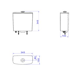Caixa Acoplada Acionamento Conforto Duo Deca Branco CDC.05F.17 Caixa Acoplada Acionamento Conforto Duo Deca Branco CDC.05F.17
