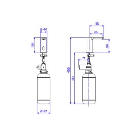 Dispensador para sabão líquido com sensor decamatic Deca 2016.C