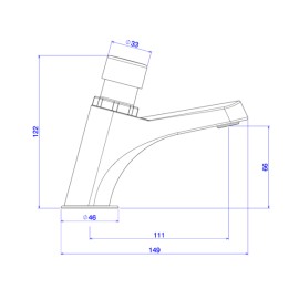 Torneira Lavatório Decamatic Mesa com Fechamento Automático Deca 1173.C.N